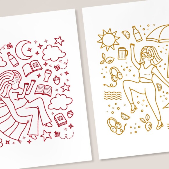 Avatar per illustrazioni birra Birradama in portfolio progetti grafica